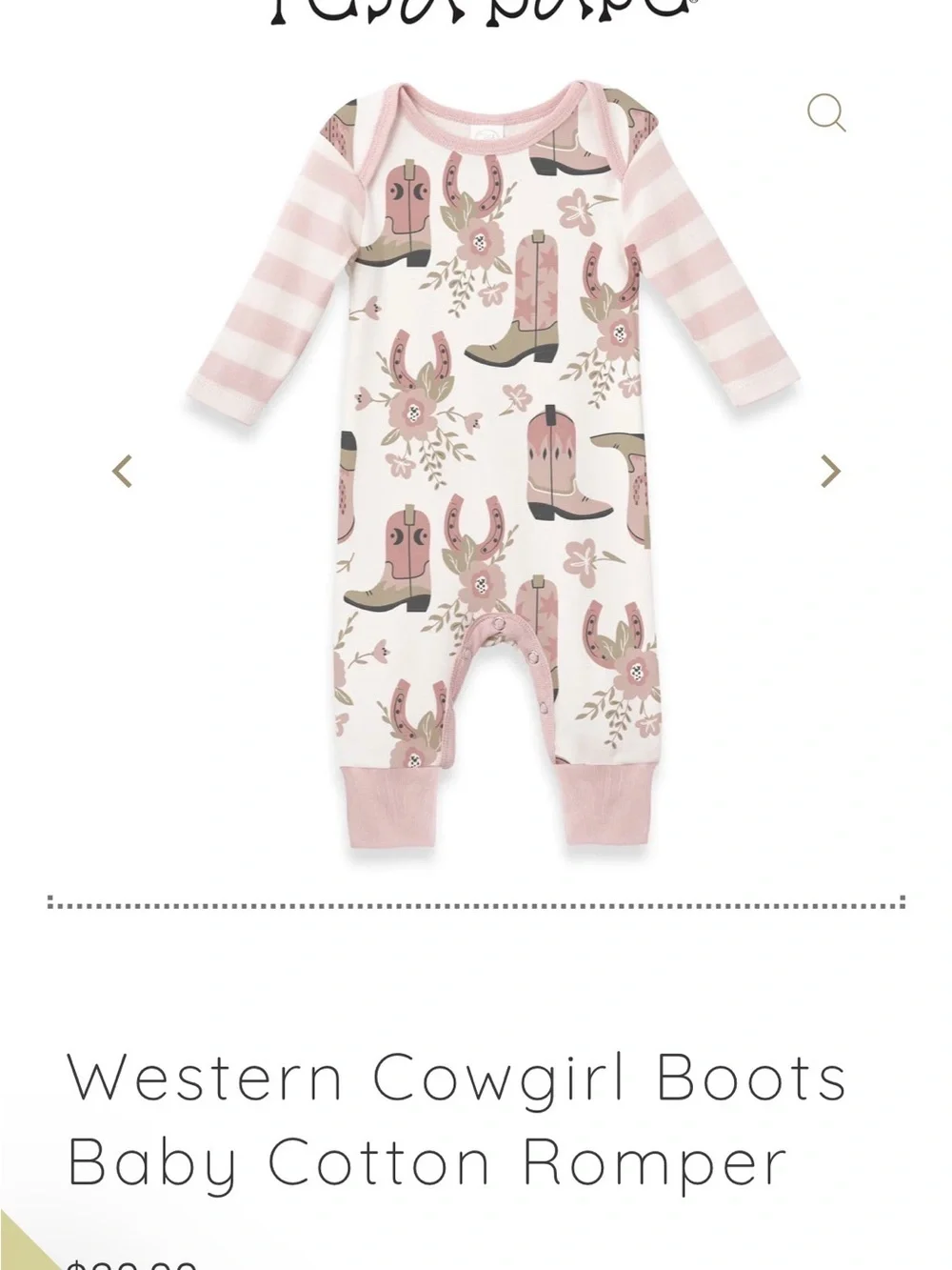 Tesa Babe Western Cowgirl Boots cotton romper